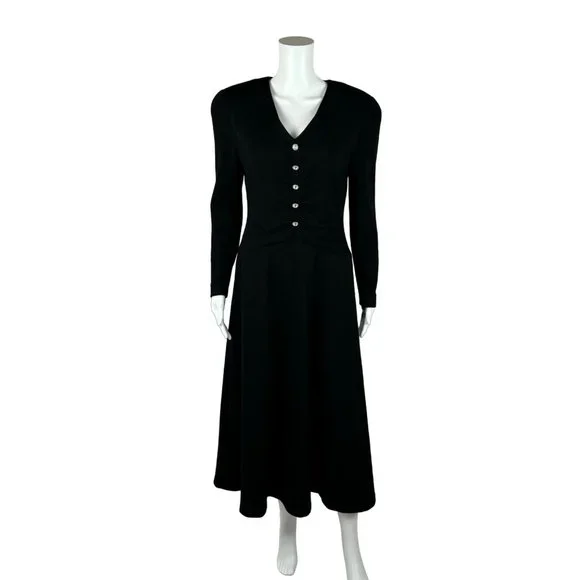 Vintage | Dresses | Vintage 8s Formal Dress Black Wool Long Sleeve Rhinestone Buttons Evening Gown | Poshmark Vintage | Dresses | Vintage 8s Formal Dress Black Wool Long Sleeve Rhinestone Buttons Evening Gown | Poshmark